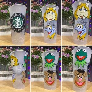 Custom Muppets Themed Venti Reusable Starbucks Cup 24 oz / Disney / Jim Hensen